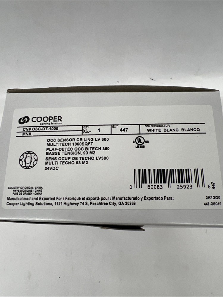Cooper OSC-DT Dual Tech Ceiling Occupancy Sensor 1000 sqf $129