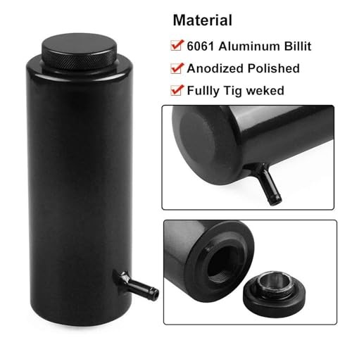 RYANSTAR Universal car Radiator Coolant Tank 800ml Coolant Standard Black