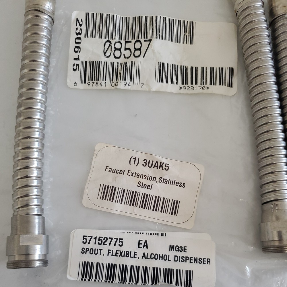 *NEW* LOT OF 3 Justrite Flexible Faucet Extensions Stainless Steel + Warranty!