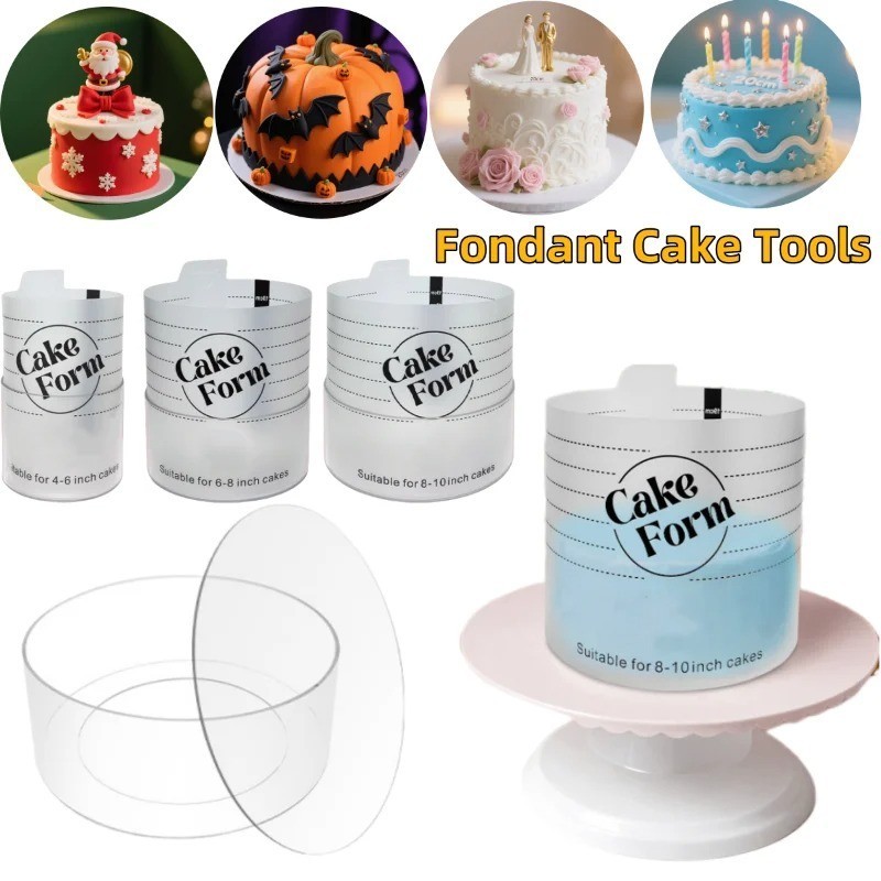 Newest Acrylic Cake Mold, Round Mousse Cake Form Adjustable Cake Ring Bakery