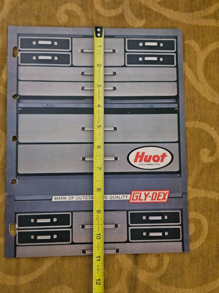 1970s Huot GLY-DEX Tool Storage Catalog