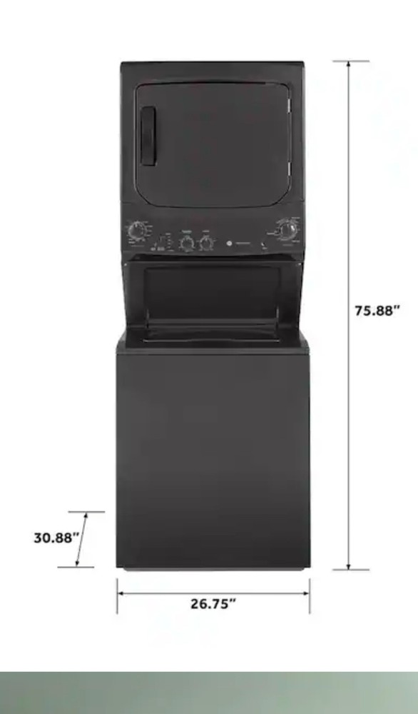 washer and drier GE ,brand new stackable. Diamond Grey