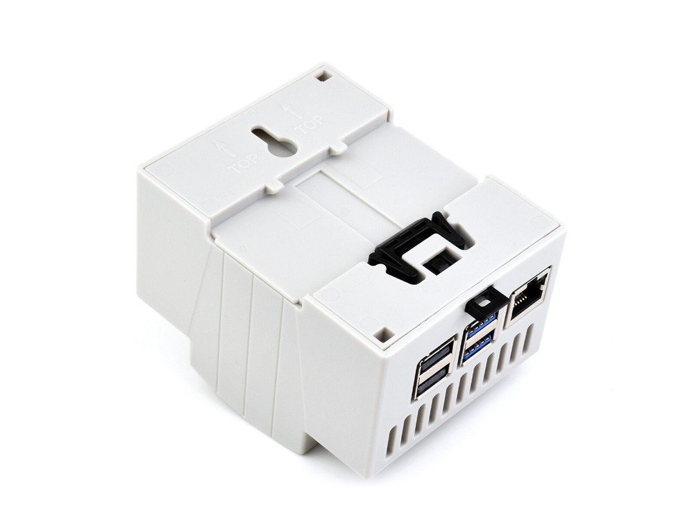 Waveshare DIN Rail ABS Case for Raspberry Pi 5 large Inner Space Injection