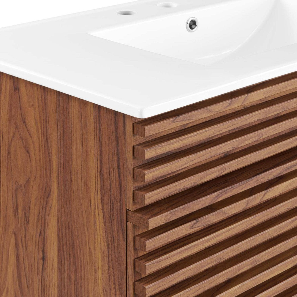 Render 36" Bathroom Vanity in Walnut White