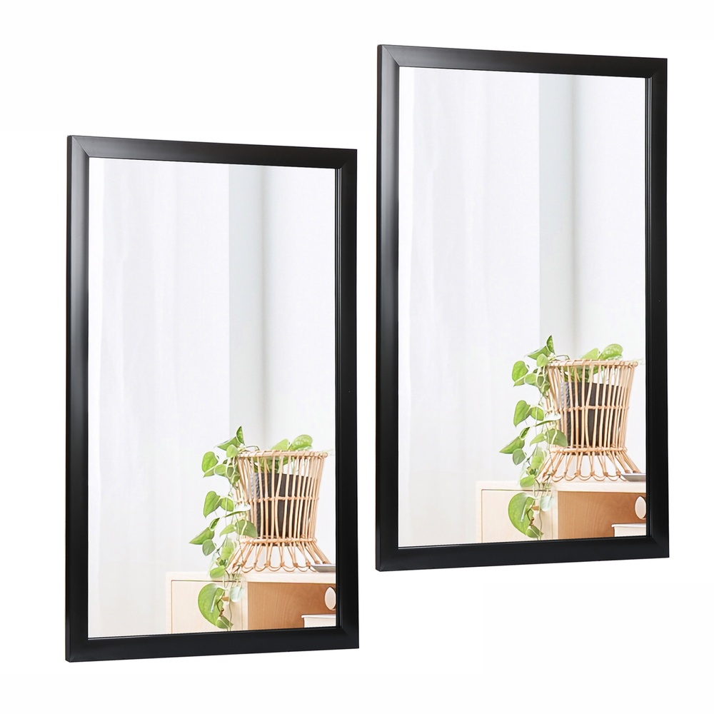 2PCS Bathroom Rectangular Wall Mounted Mirror PS Frame Vanity Mirror 24" x 36"