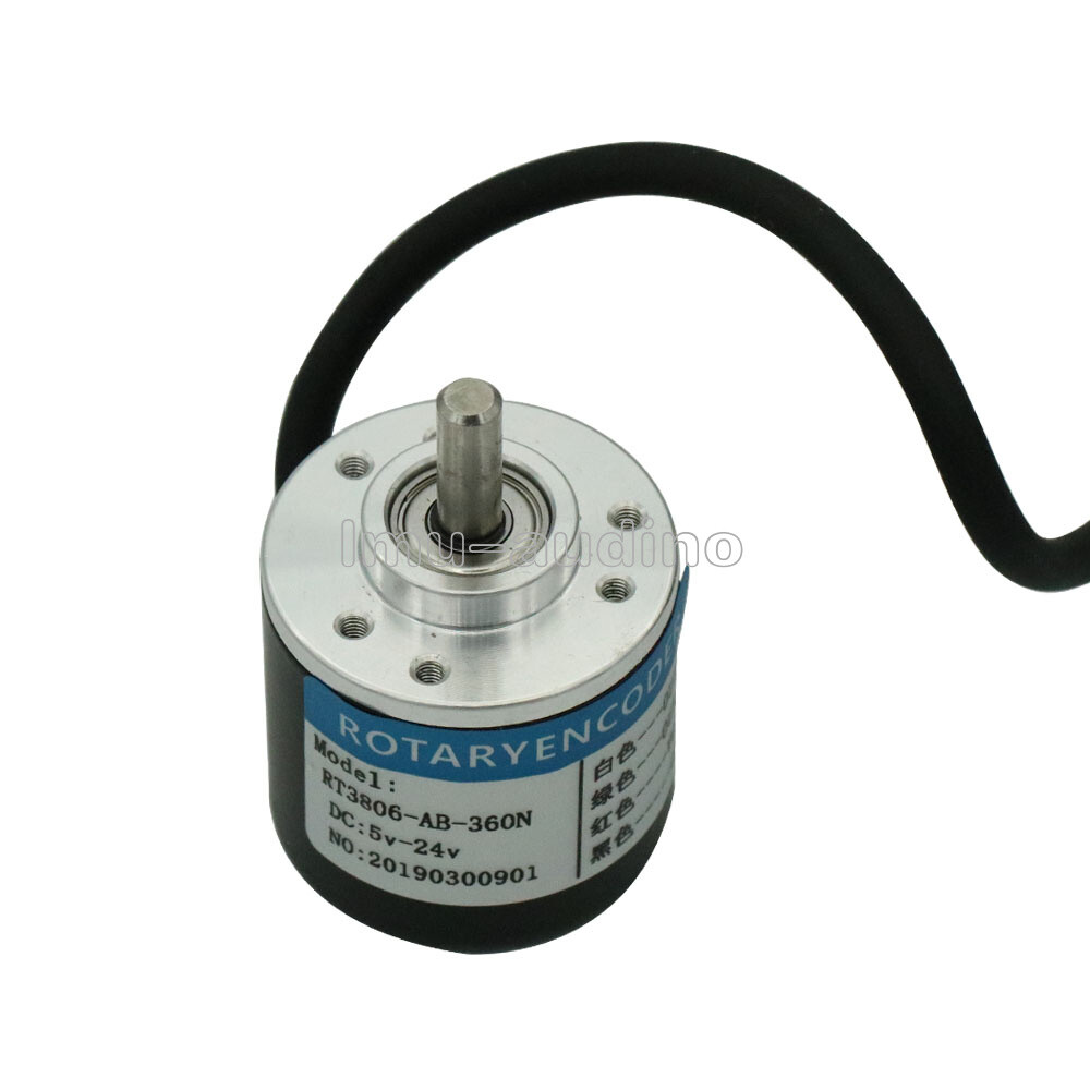 360P/R AB Phase Pulse Encoder Incremental Rotary Encoder 6mm Shaft w/ Coupling