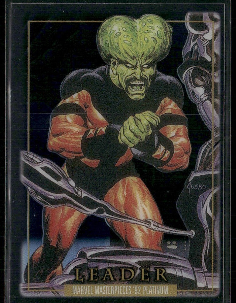 2024 Marvel Masterpieces 92 Platinum Clear Cut #42 - Leader