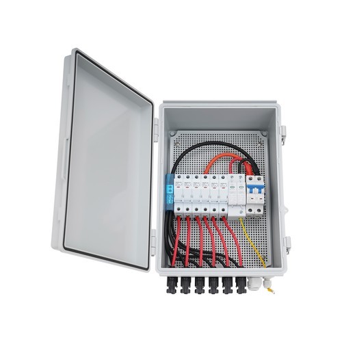 6 String PV Junction Box Solar Combiner Box For Solar System Circuit Breaker