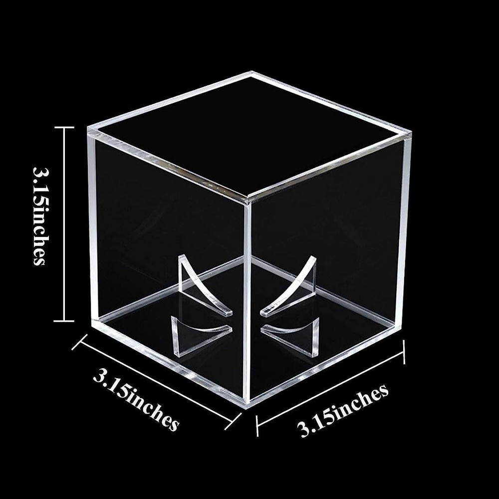 Baseball Display Case UV Protected Acrylic Clear Baseball Holder Square Cube ...