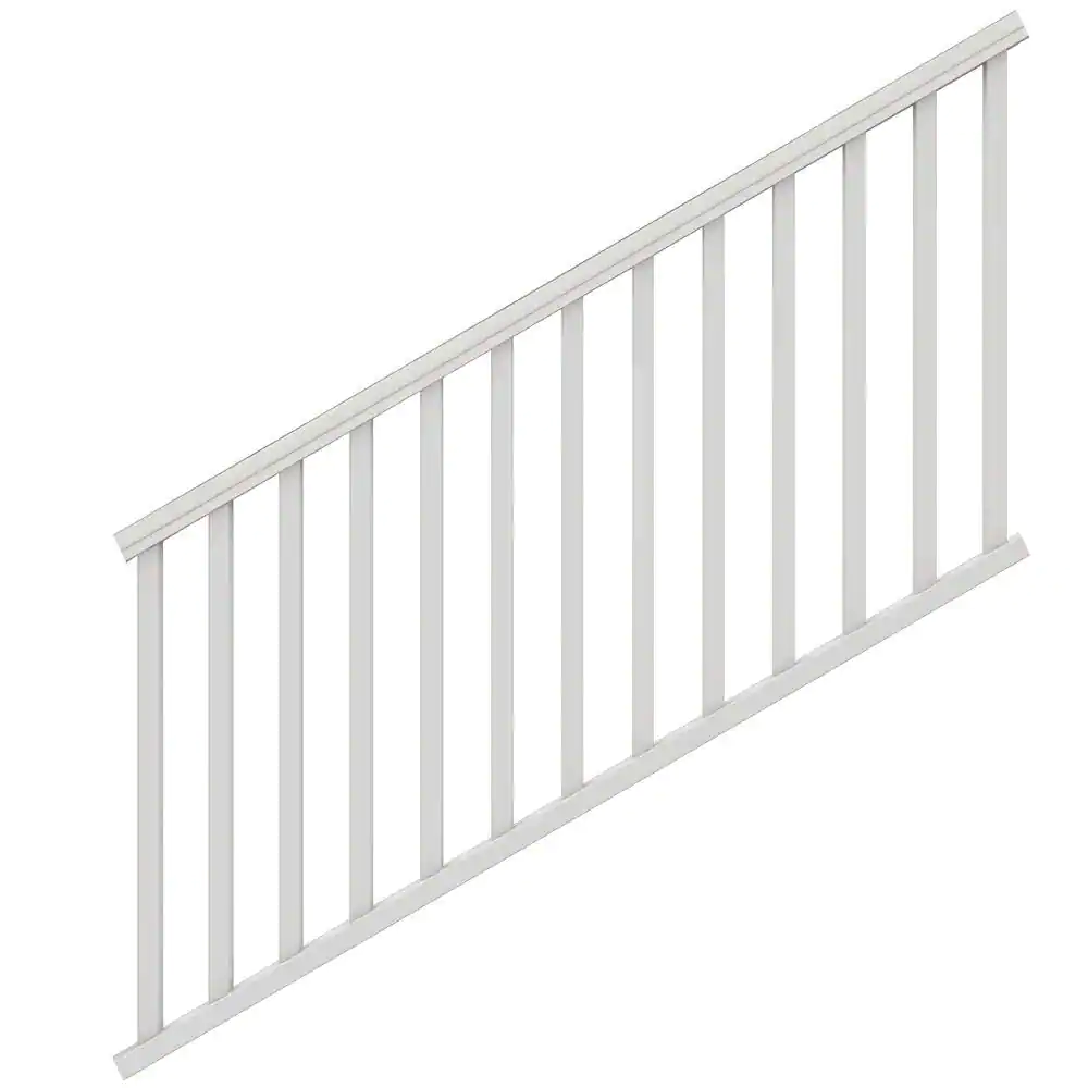 Veranda Stair Rail Kit 6' x 36" PolyComposite Vinyl Balusters Preassembled White