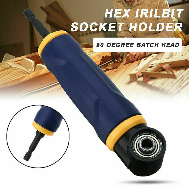 90 Degree Right Angle Extension Screwdriver Socket Adapter Drill Attachment Tool