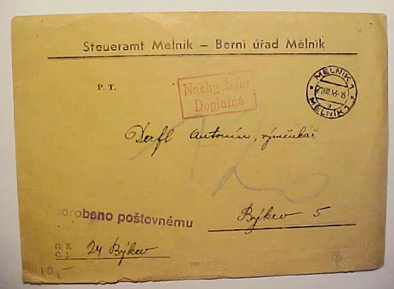 CZECHOSLOVAKIA 1943 MELNIK CENSORED STAMPLESS