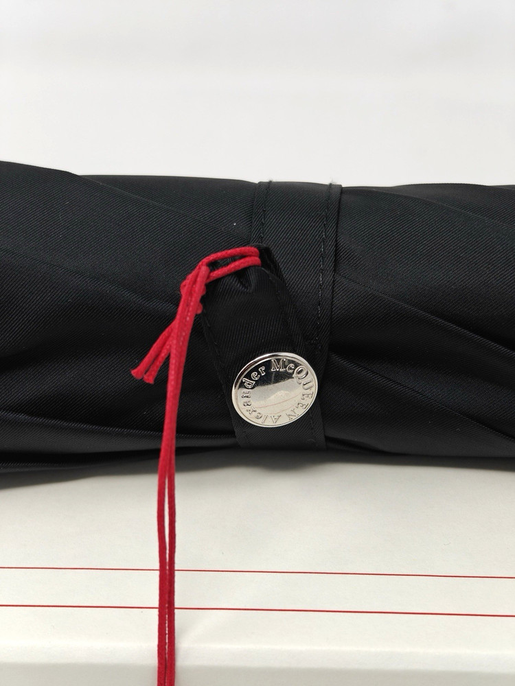 Alexander McQueen Umbrella Skull Silver Black Automatic Button 10500