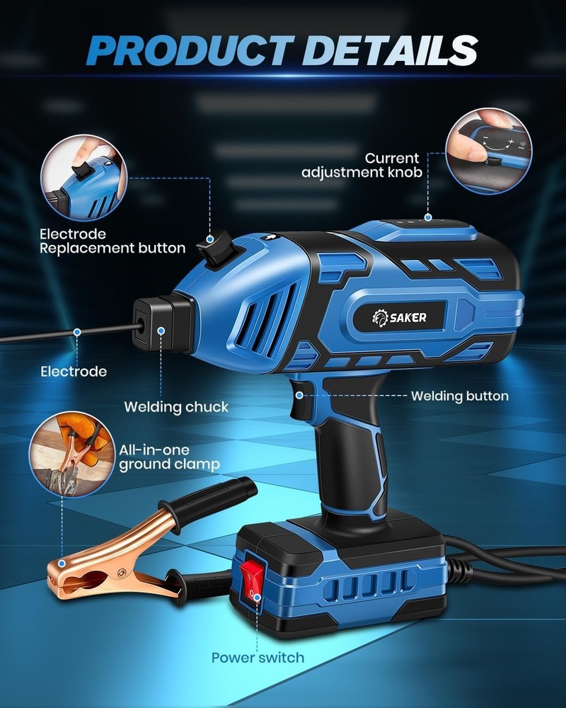 Portable Welding Machine, Welding Machine 110V with IGBT Inverter 5 Variable ...