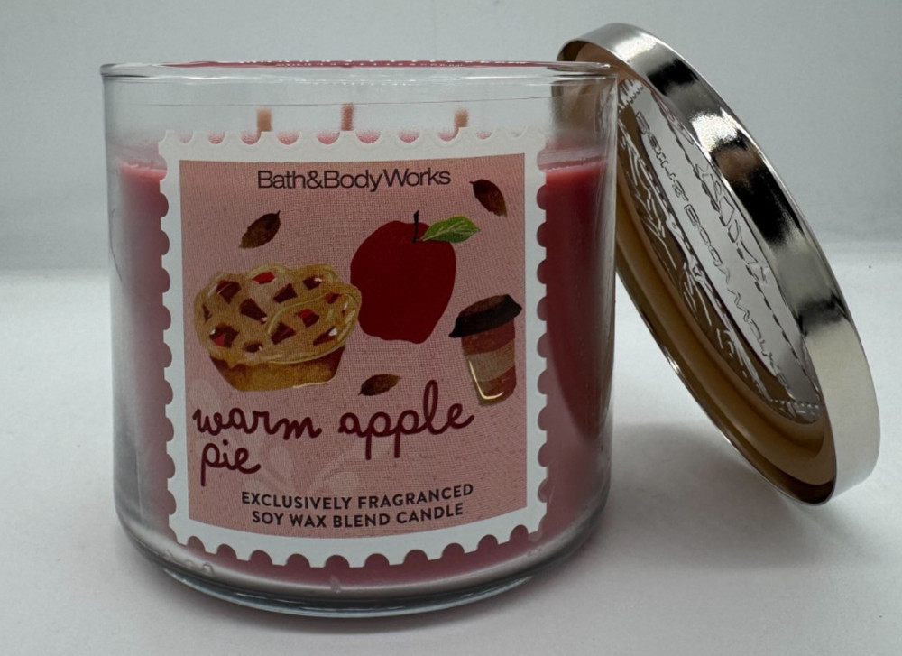 Bath & Body Works Warm Apple Pie 3-Wick Candle 2-Pack