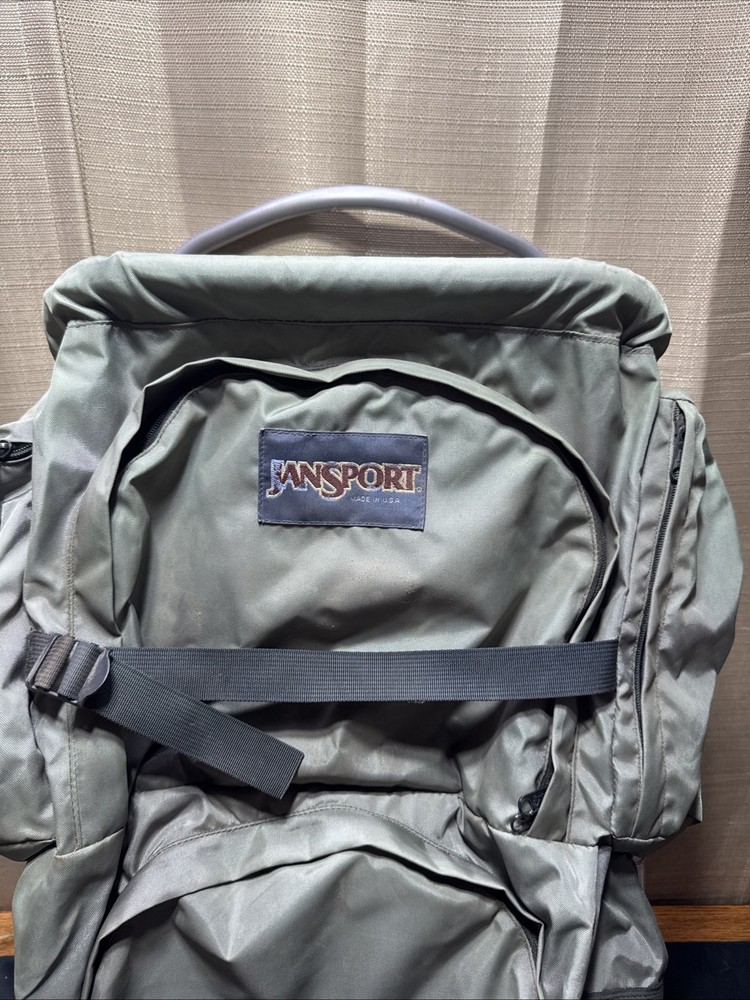 VINTAGE JANSPORT EXTERNAL FRAME TAN HIKING CAMPING BACKPACK
