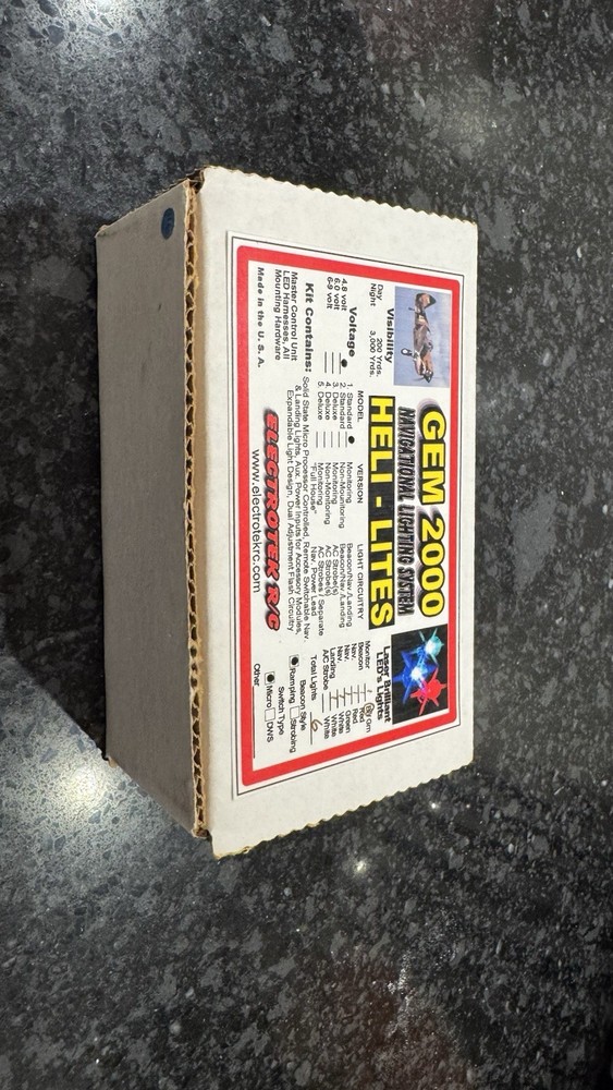 Gem 2000 RC Helicopter Navigation Light System. Nav &landing lights inoperable.