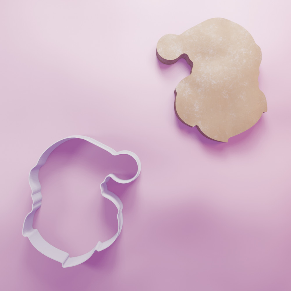Santa Head Christmas cookie cutter
