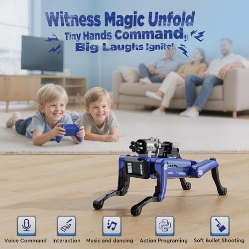 Interactive Smart Robot Dog Toy - Voice & Remote Control, 30+ Actions, Programma
