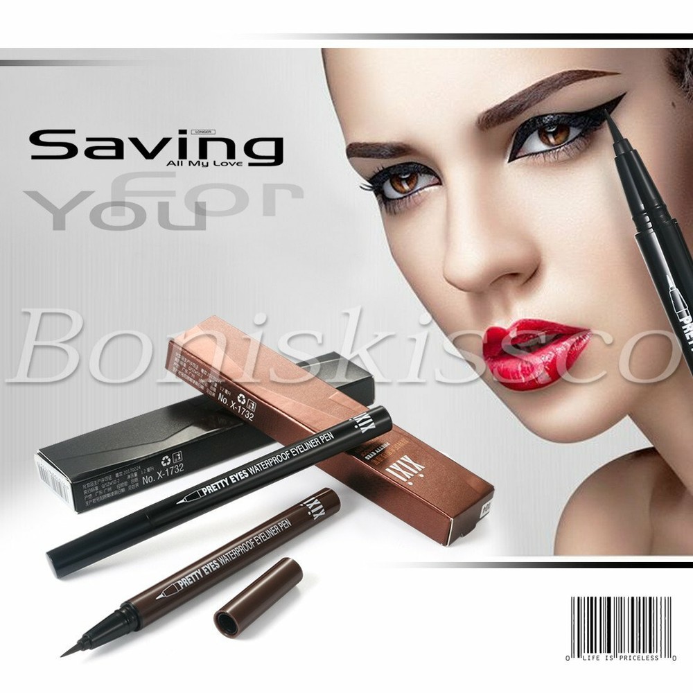 2pcs Waterproof Long-Lasting Quick-Drying Slim Liquid Eyeliner Eye Liner Pen