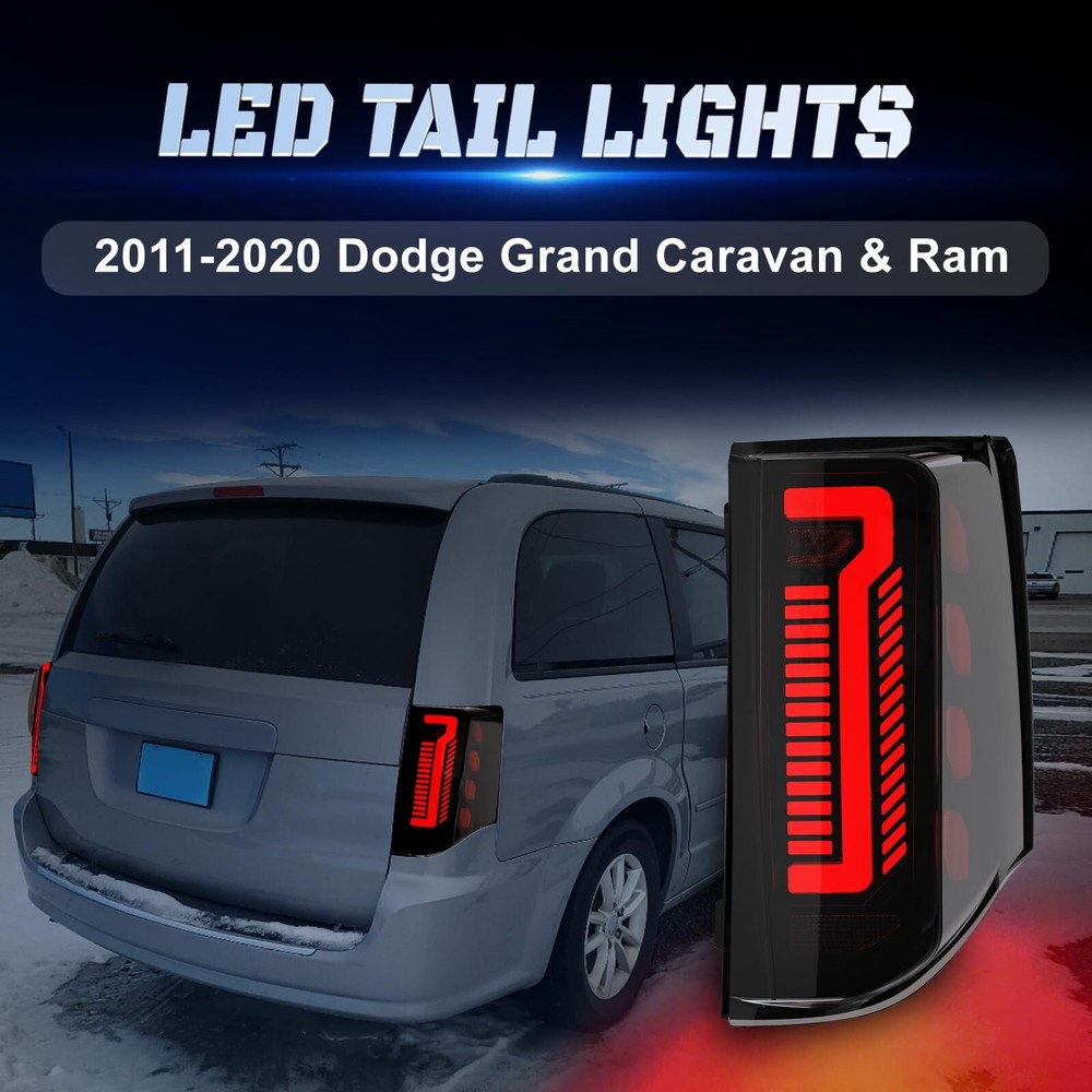 Sequential Full Led Tail Light Compatible with 2011-2020 Dodge Grand Caravan ...