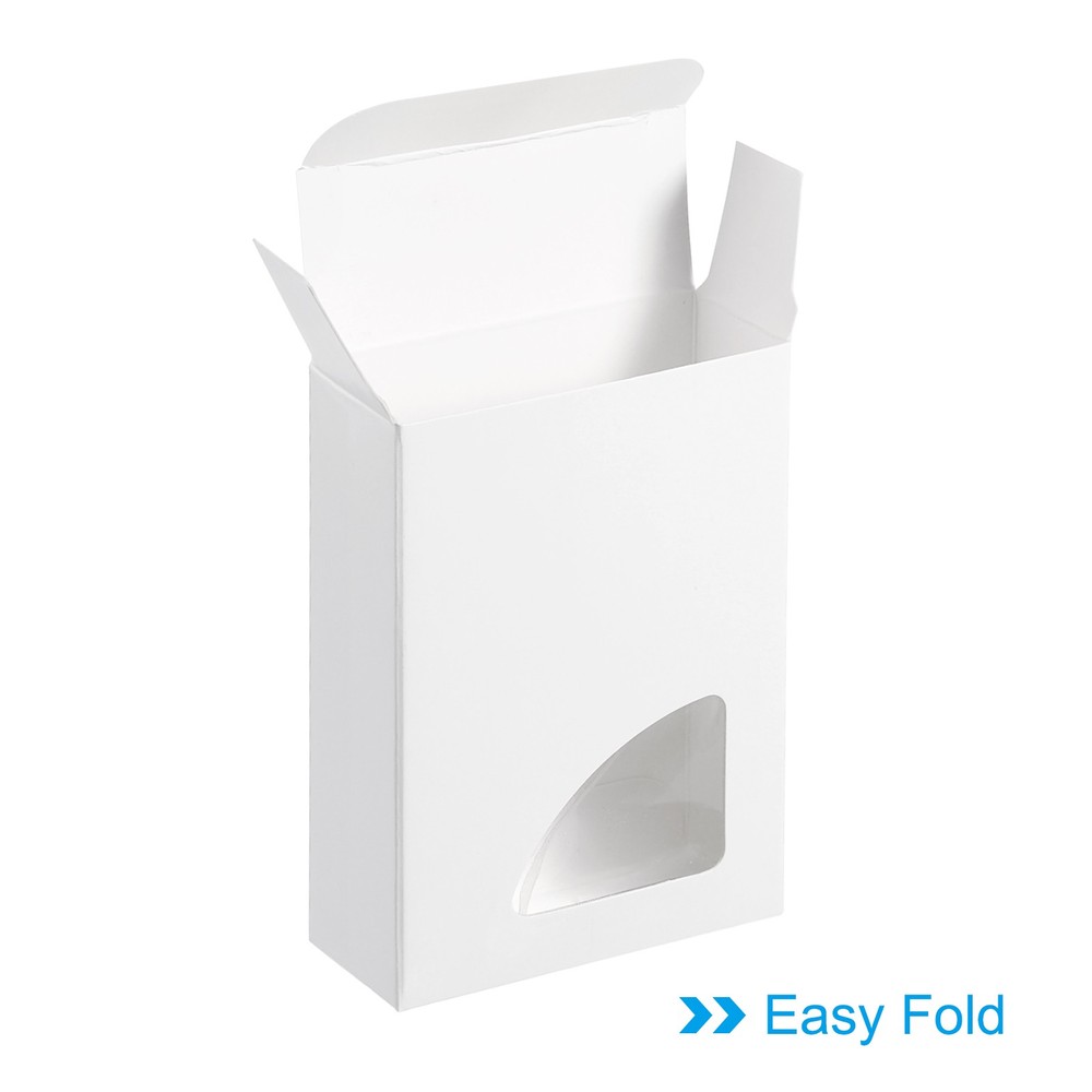 40 x 3.8x2.8x1.2" Paper Soap Box with Window Soap Boxes Triangle White