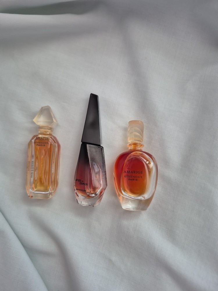 THREE GIVENCHY MINI PERFUMES, ANGE ou DEMON, AMIRAGE & YSATIS