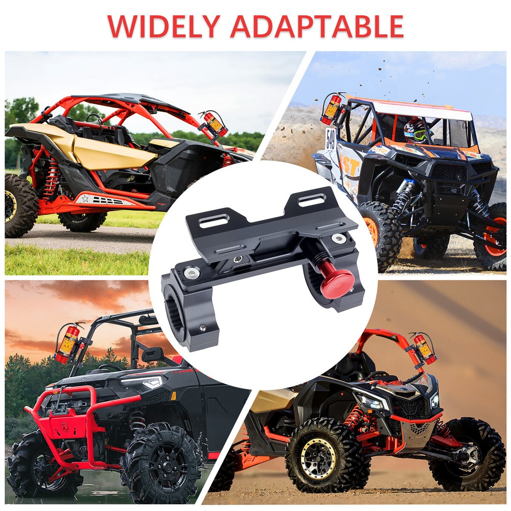 Quick Release UTV Fire Extinguisher Mount Kits Adjustable Roll Bar Extinguisher