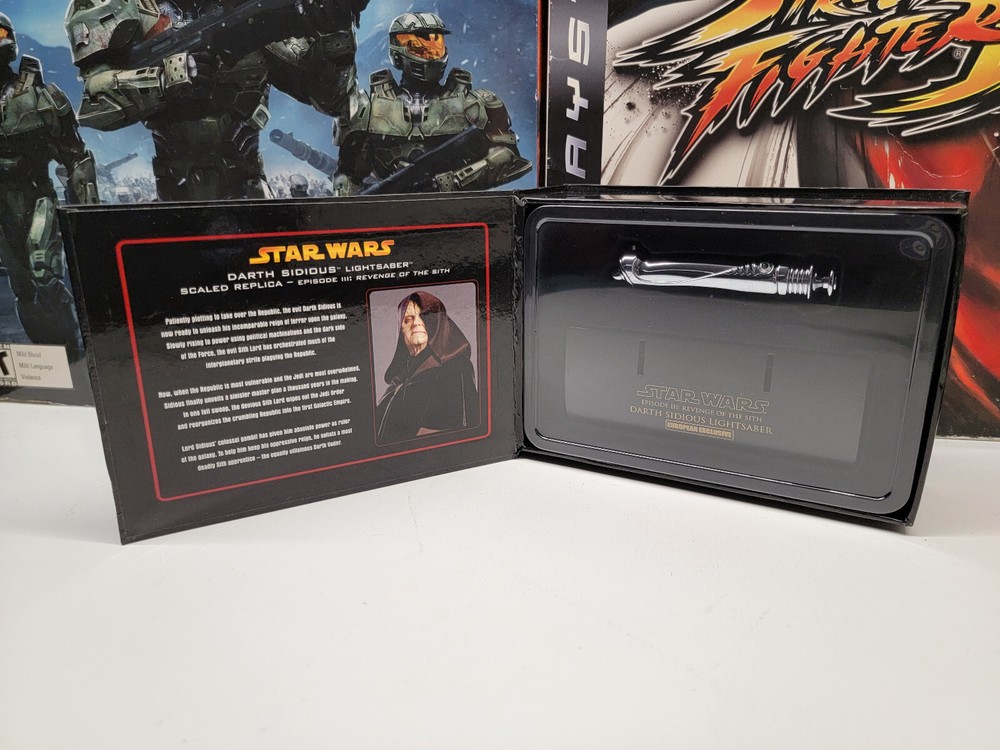 MASTER REPLICAS STAR WARS DARTH SIDIOUS SILVER LIGHTSABER .45 SCALE 5" SW-330