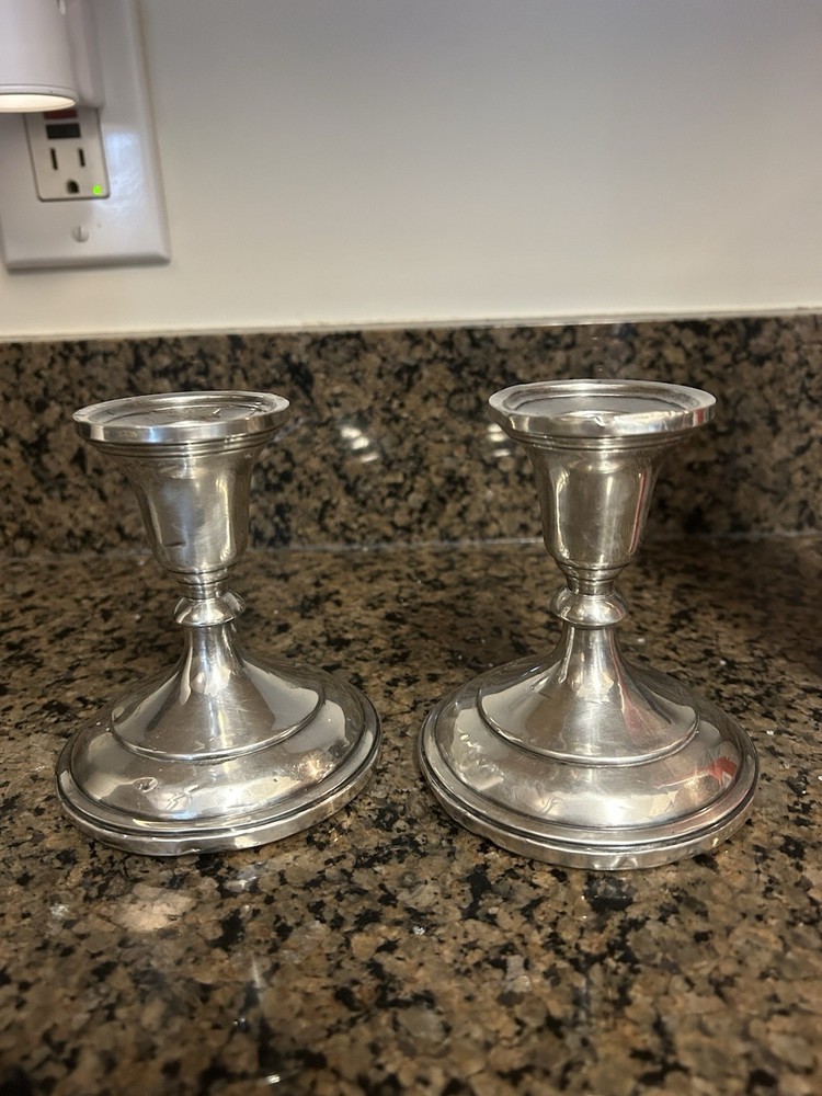 Pair Of 4.25” JW Weighted Candlesticks