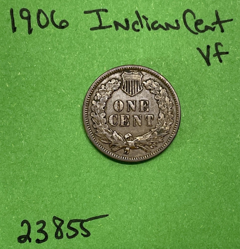 1906 Indian Head Cent / Penny 1c Vf Very Fine