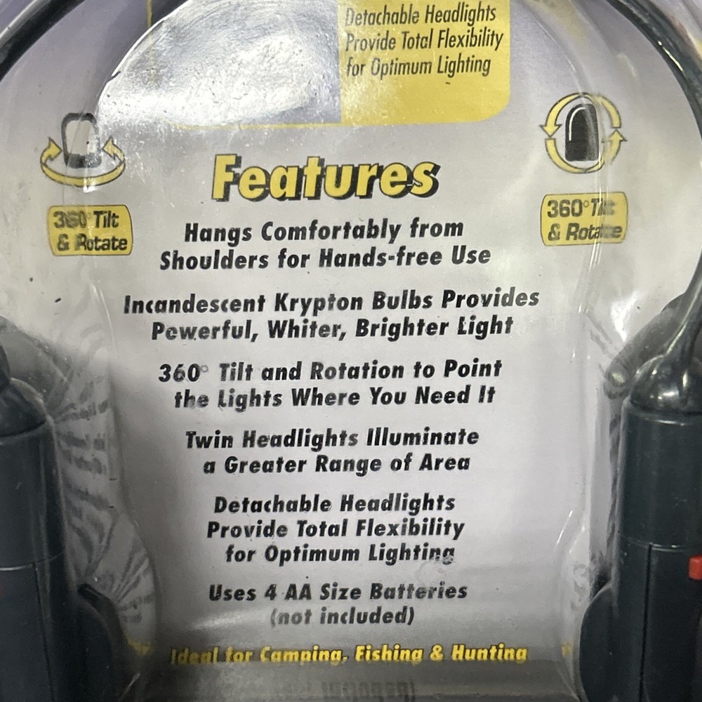 ~Brinkmann Shoulder Light Hands Free 360* Tilt Flexible Detachable Flashlight