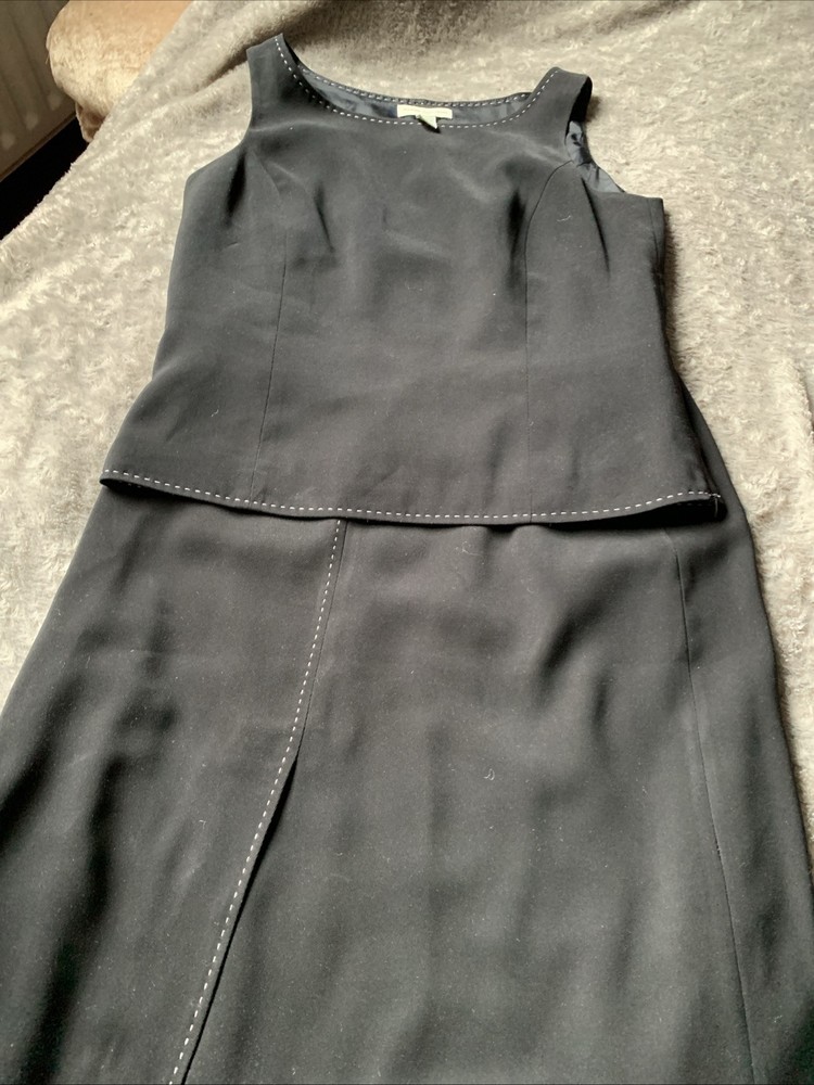 Three Piece Black Skirt, Blazer And Top Set