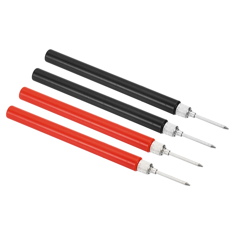 2mm Test Probes, 4 Pcs Multimeter Test Lead Extention Probe Needle, Red Black
