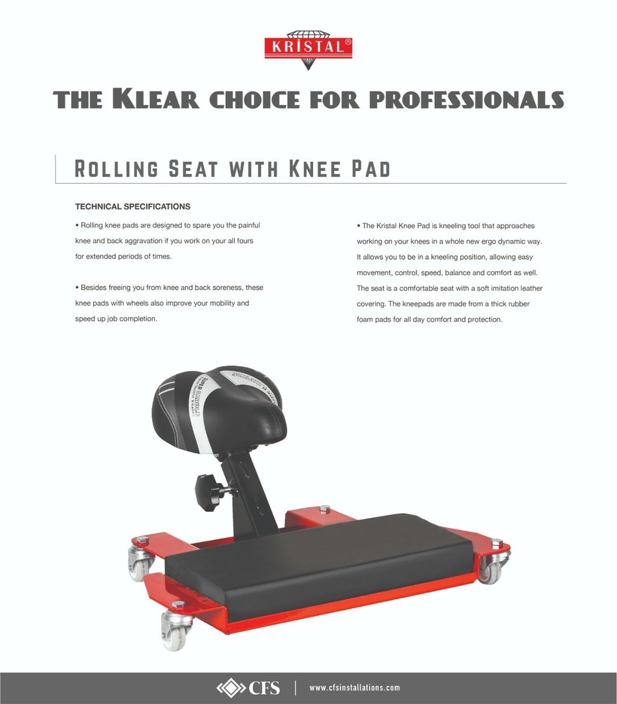 Kristal Rolling Seat With Knee Pad