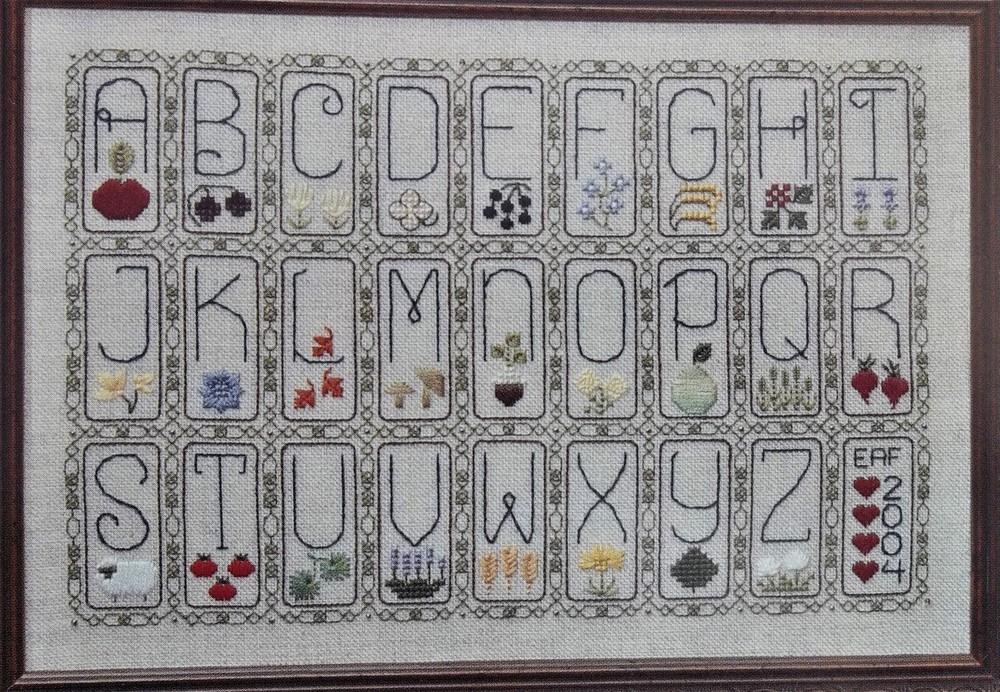 FRIENDS ALPHABET Cross Stitch Pattern by Elizabeth's Designs 2003