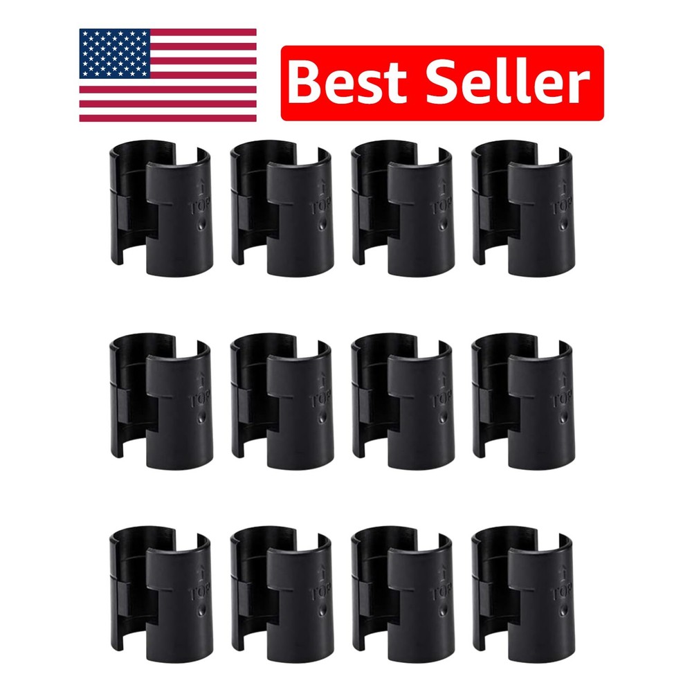 Black Wire Shelving Clip Set: 24 Pcs for 1'' Diameter Posts - Reliable Solution