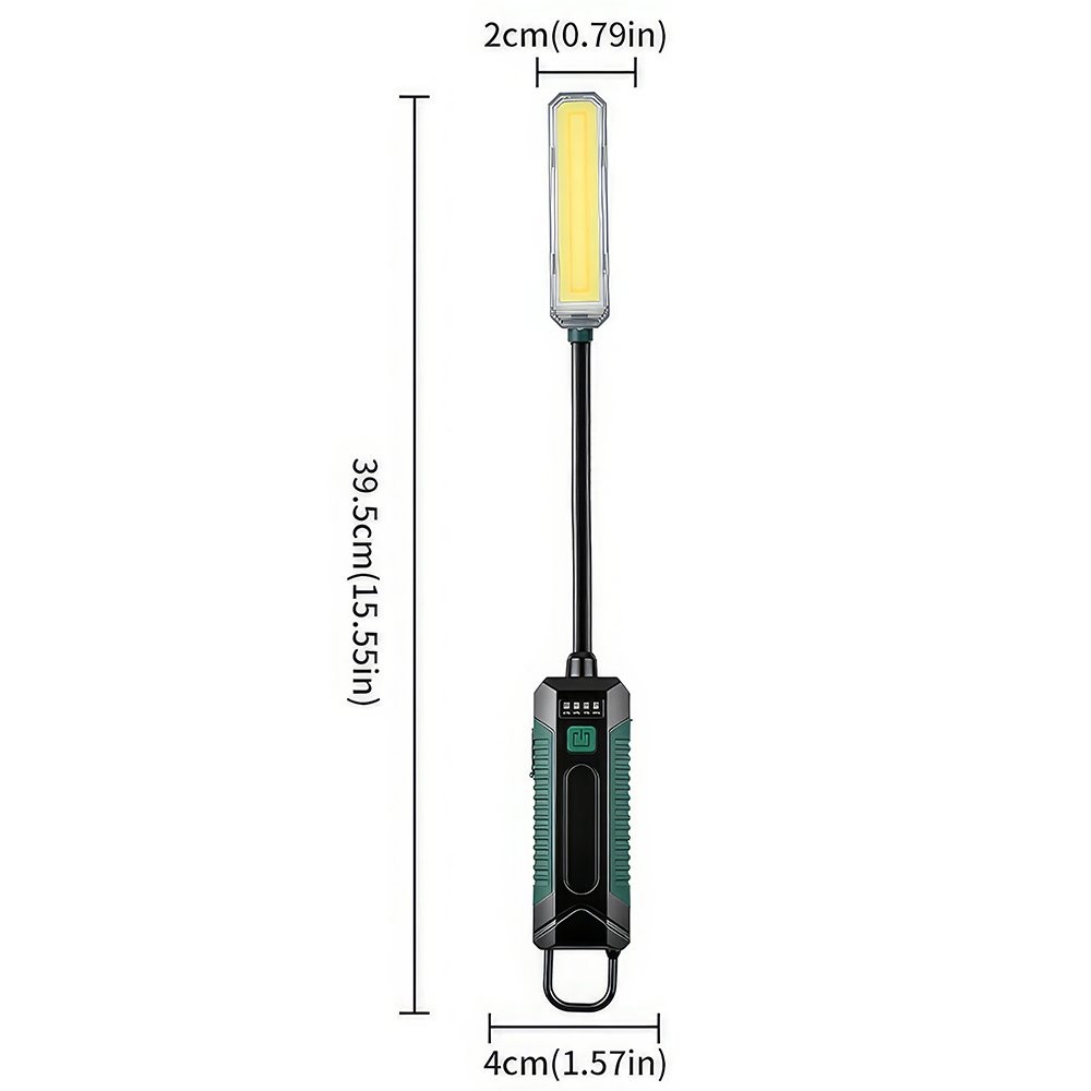 Rechargeable Flashlight LED Work Light with Flexible Gooseneck for Workshops