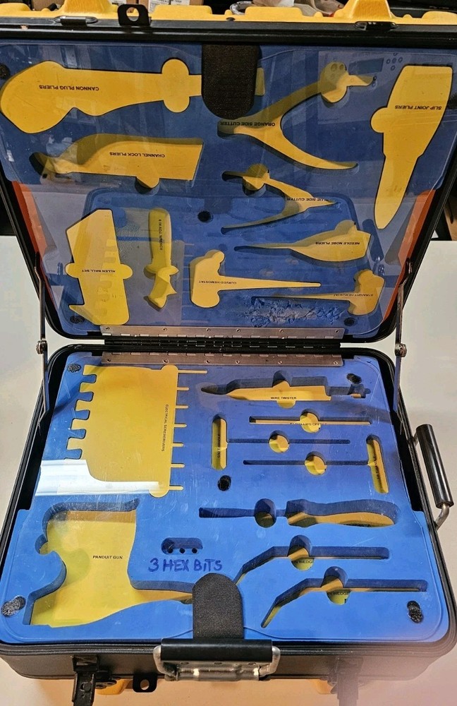 CH Ellis Custom Tool Hard Case - Rugged Molded Service Kit Case with Foam Insert