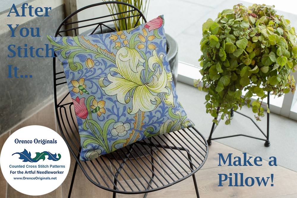 William Morris's Forest Animals Panel Runner Counted Cross Stitch Pattern