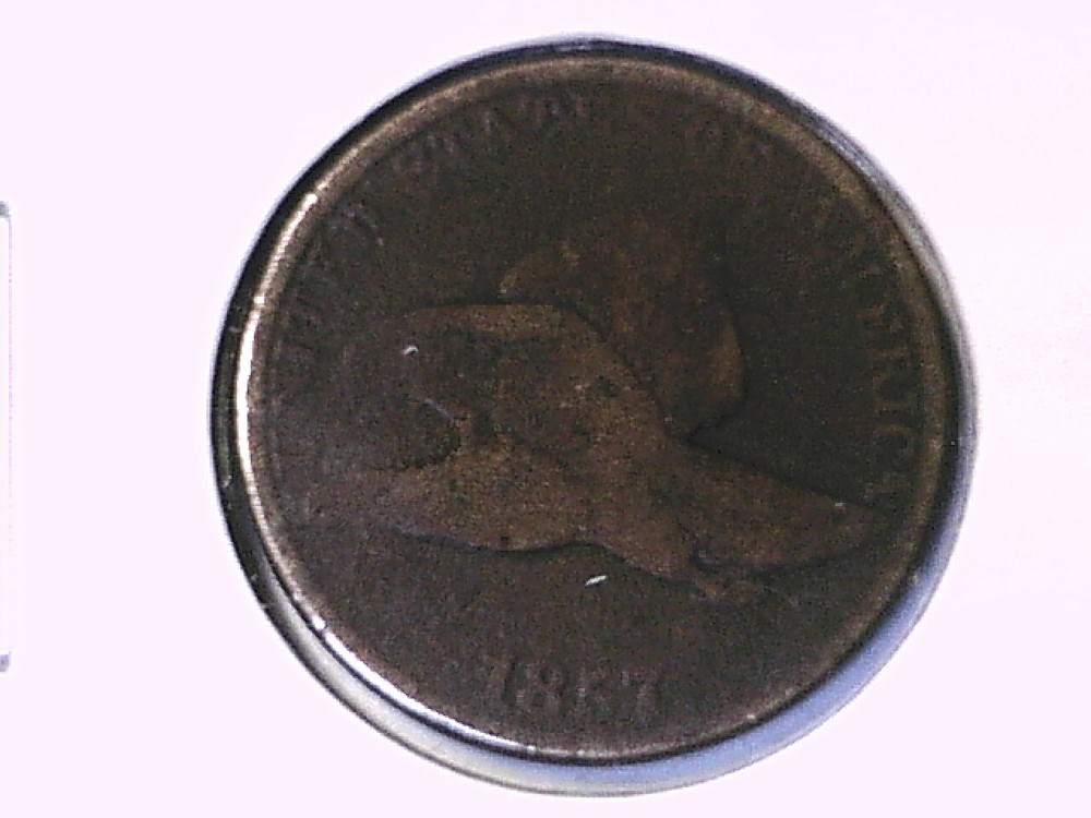 1857 Flying Eagle Cent Genuine Raw Ungraded 00668