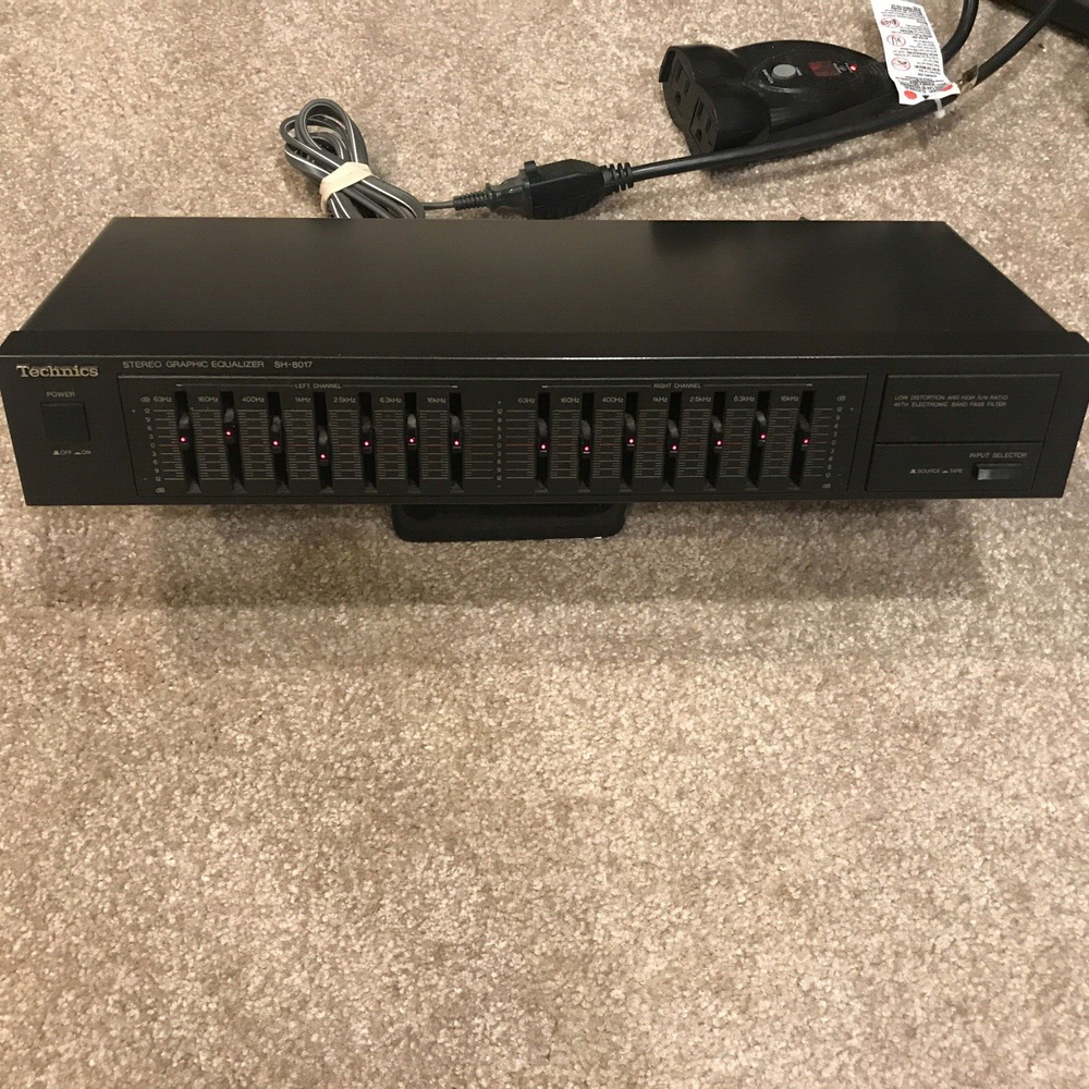 Technics SH-8017 Graphic Stereo Audio Equalizer Vintage Tested & Working