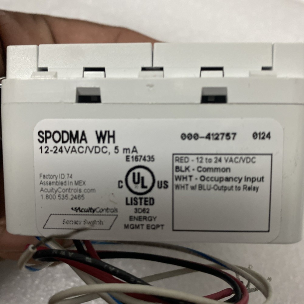 Acuity Controls SPODMA WH White Wall Switch ( Missing Cover )