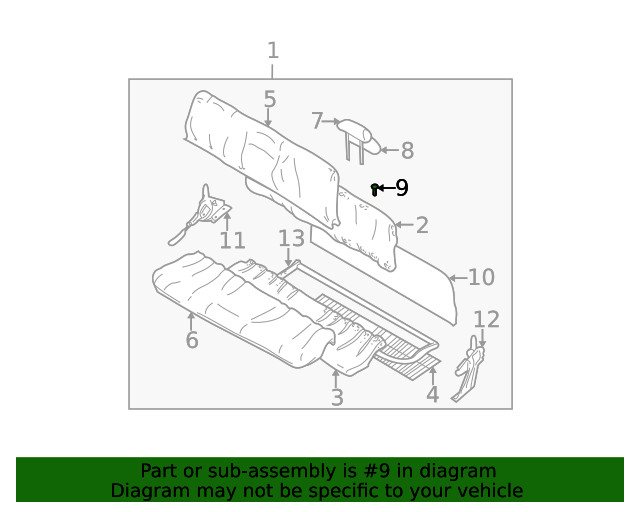 Genuine GM Headrest Guide 12473336