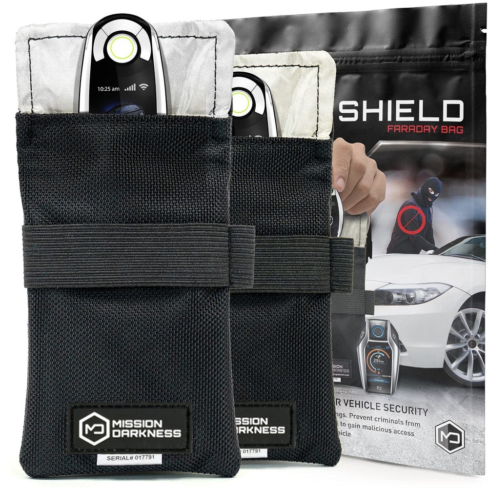 Faraday Bag for Keyfobs 2 Pack RF Shielding Protective Case Mission Darkness
