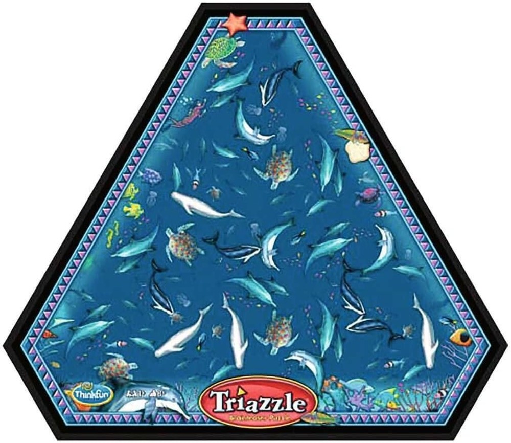 Think Fun Triazzle Picture Brain Puzzle Multi-Pack -Frog-Dolphin Memory