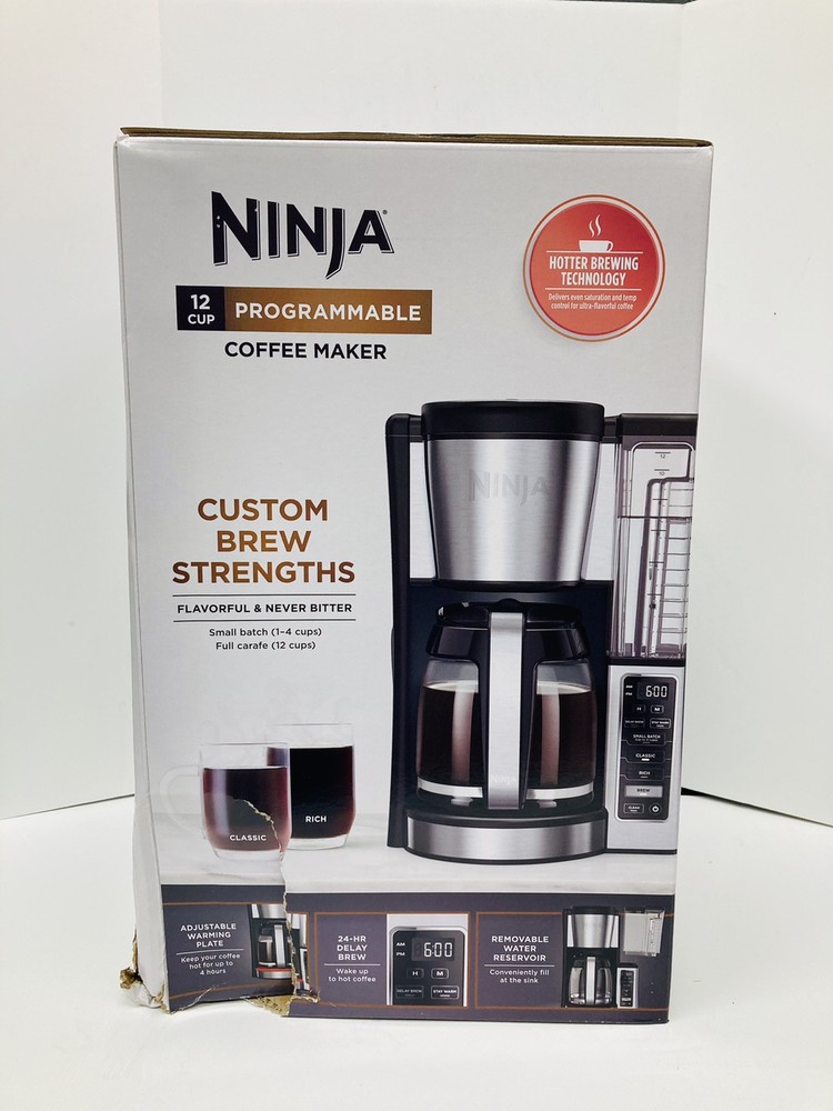 Ninja Programmable 12 Cup Coffee Maker Custom Brew Strength.