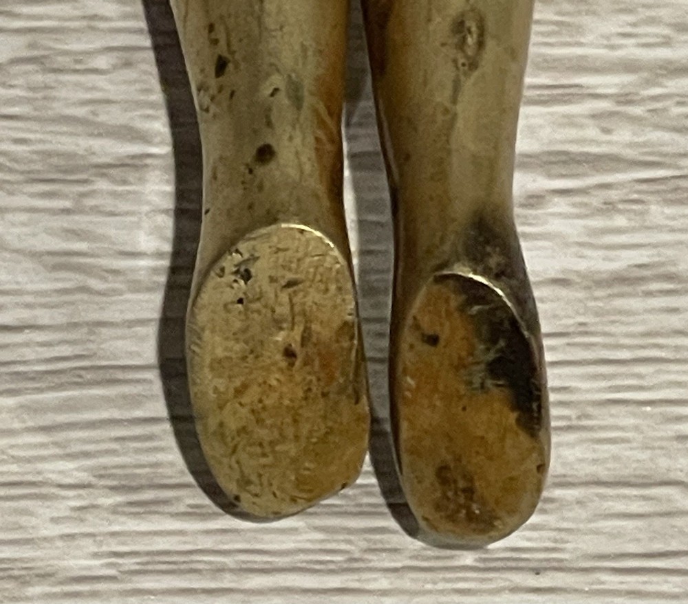 Vintage Solid Brass Risqué Nutcracker Women’s Legs Novelty Barware