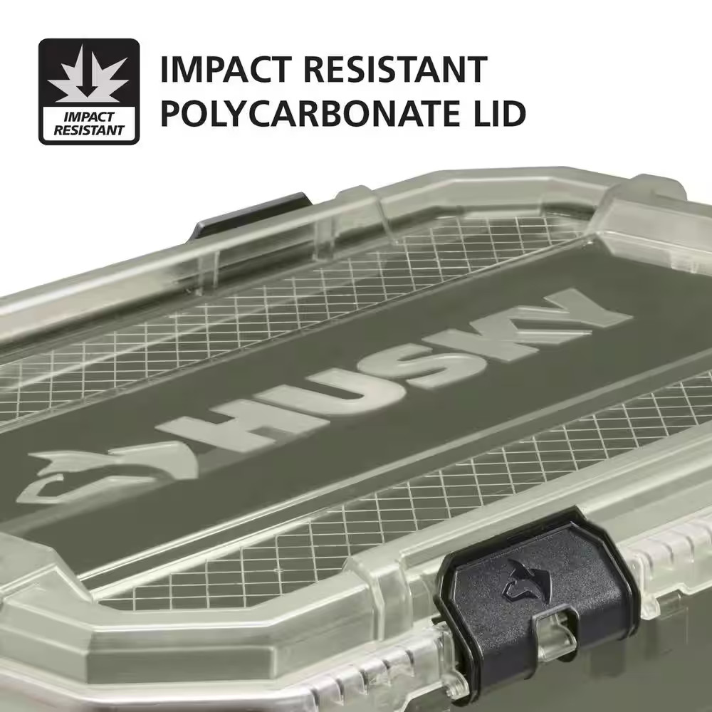 5-Gal. Professional Heavy Duty Waterproof Stackable Plastic Storage Container wi