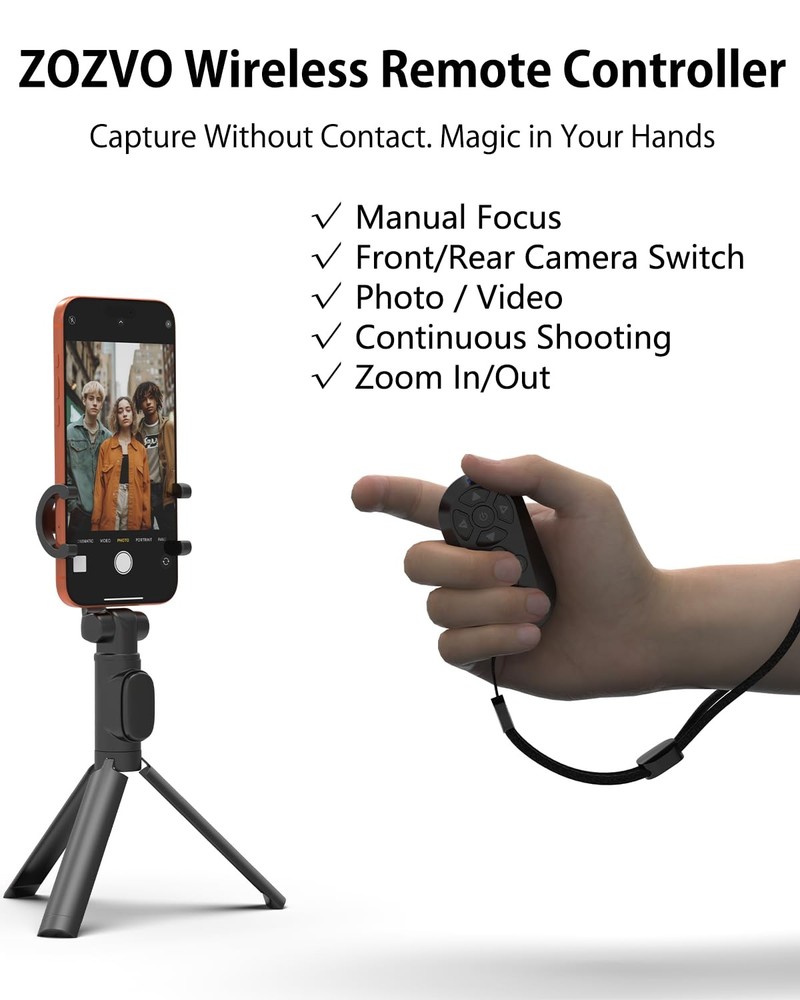 Wireless Remote Controller for iOS/Android Bluetooth Remote Control for TikTo...